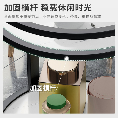 Mahjong table coffee table tea rack double-layer round chess and card room special ashtray tea table mahjong table side table small coffee table