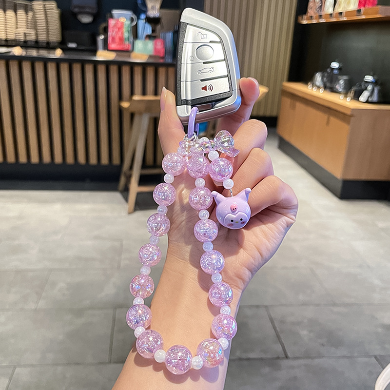 Colgante creativo lindos anillos de cadenas de caja de teléfono móvil accesorios de viento de niña insdiy cuentas de brazalete colgante de llaves