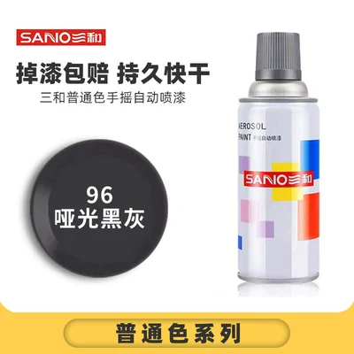 Avtomobil boyası, Matte Glossy Black Metal Hand Spray - sanhe-96matte-black-gray-1-bottle-spray-paint