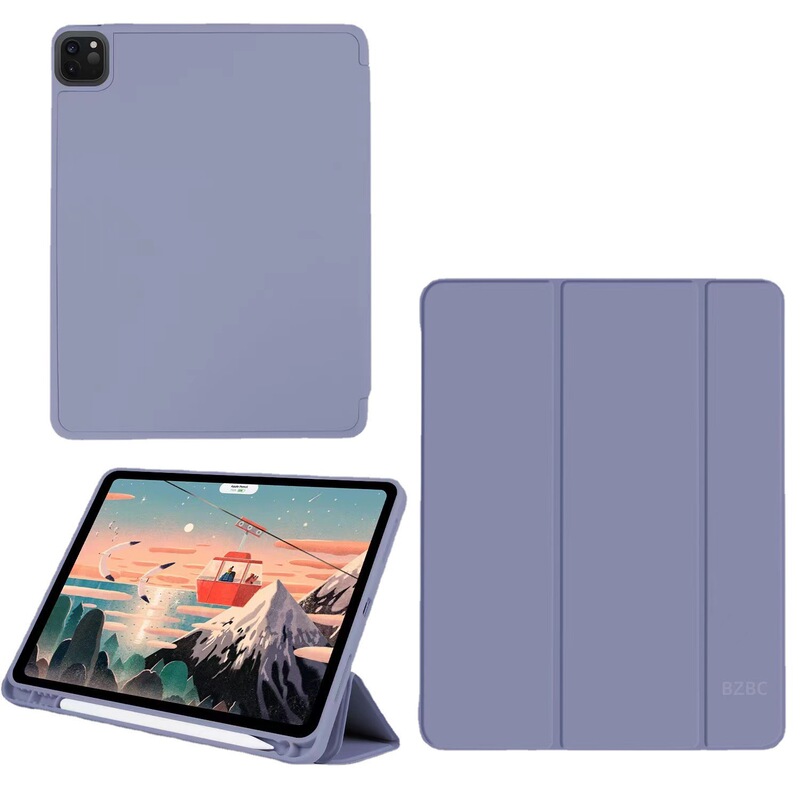 Suitable for iPad Air5 Protective Case with Pen Slot Pro 11inch Protective Case Air4 Leather Case Apple Mini6 Tablet Case