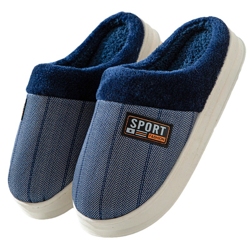 Zapatillas de otoño e invierno al aire libre de los hombres interior espesado 2023 hogar lana forrado Zapatillas de algodón par de las mujeres simples Zapatillas de lana
