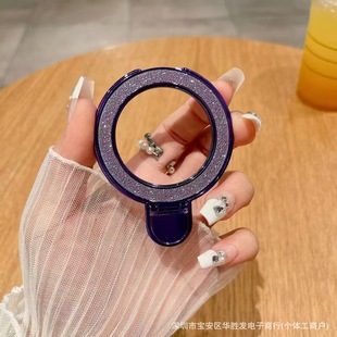 Suitable for Apple Mobile Phone Case Magnetic Holder Glitter Ring Buckle for Watching Dramas for Lazy People Horizontal and Vertical Desktop Fulcrum Back Sticker