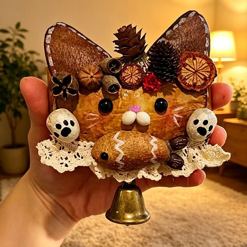 Finished cat-style bean pod doll is super cute and adorable, a DIY kit for making a bag charm toy, perfect as a graduation gift for a best friend Finished cat-style bean pod doll is super cute and adorable, a DIY kit for making a bag charm toy, perfect as a graduation gift for a best friend