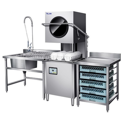 Chineng Open-Top Commercial Dishwasher: Large-Scale Canteen, Hotel, Restaurant, and Catering—Compact, Fully Automatic Dish- and Cup-Washing Machine