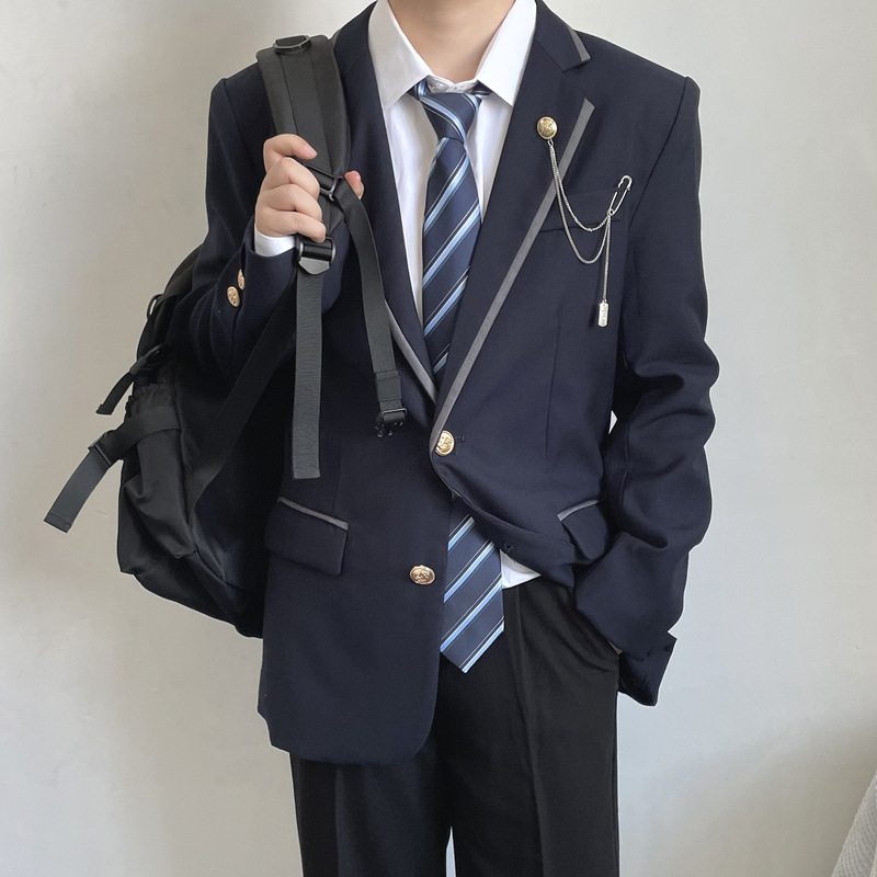 Japanese-Style Campus Suit College Style Dk Blazer Jacket Handsome British Style Student Uniform Class Uniform Trendy Suit