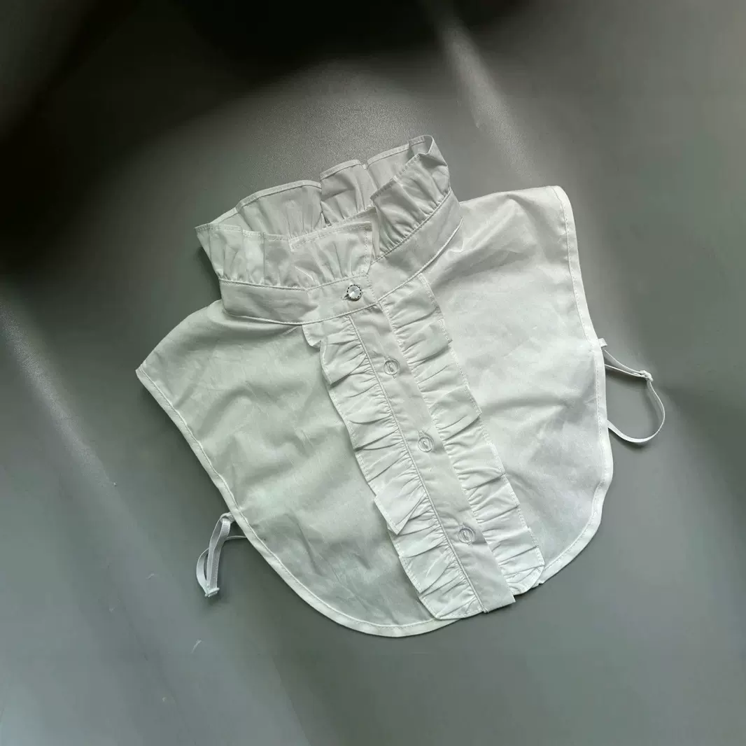 小雪之屋秋冬百褶立领假领子女百搭配毛衣服内搭衬衫领装饰假衣领
