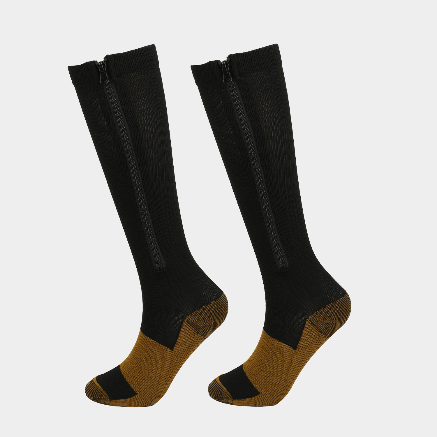 검은색 음양 발가락 지퍼 양말