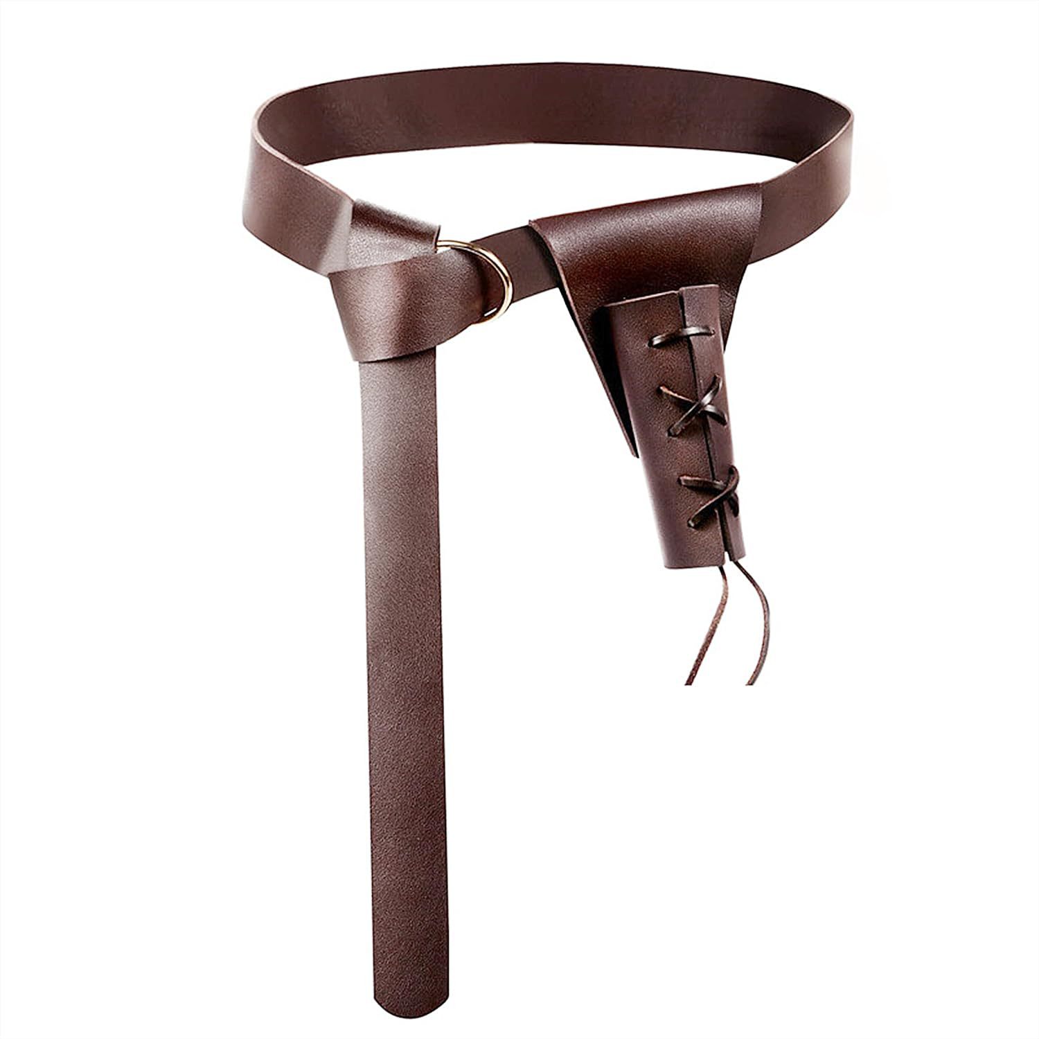 Juego de 2 piezas marrones (cinturón + vaina de espada)