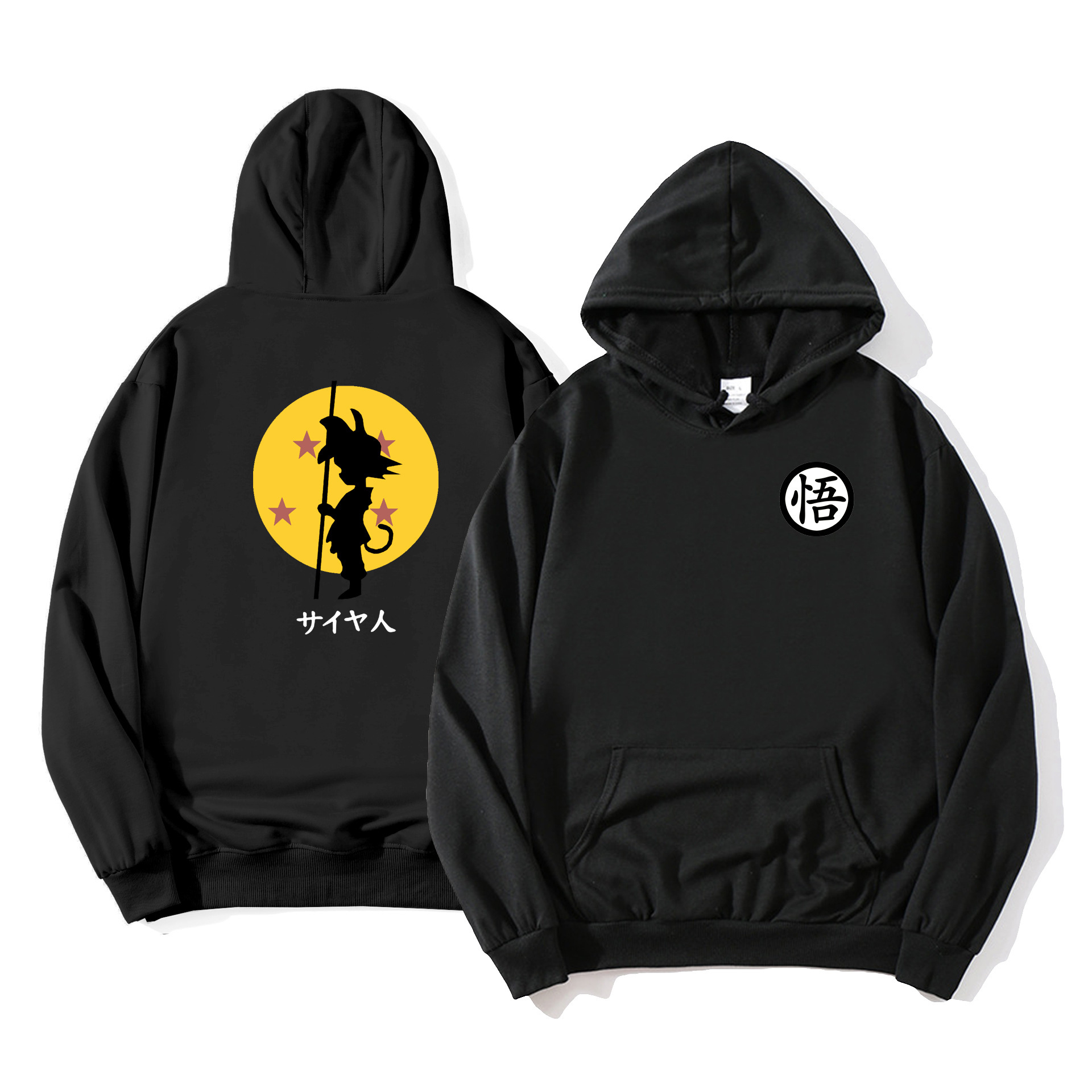 Anime Dragon Ball sudadera con capucha Wukong impresión periférica para hombres y mujeres tendencia tops sueltos pareja suéter chaqueta casual