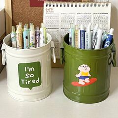 Insかわいいまるで鉄芸プラスチック筆立て化粧筒学生女の子収納筆立て大容量雑物収納筒