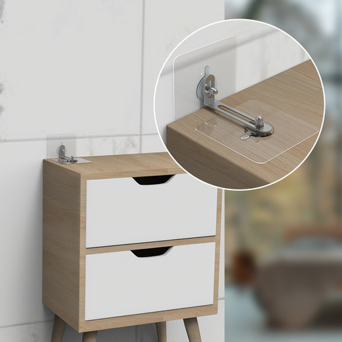 Bookshelf, TV, Shoe Cabinet, Wardrobe Fixed Furniture Safety Anti-Tip Magic Device, No Punch-Free Cabinet Anti-Tip Fixer