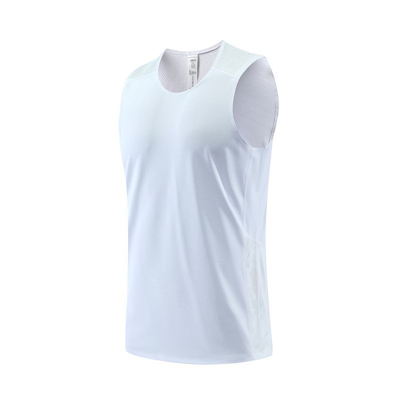 Maratón de verano para hombres y mujeres corriendo Chaleco de secado rápido entrenamiento de pista y campo cuello redondo suelto transpirable camiseta sin mangas de fitness impresa L
