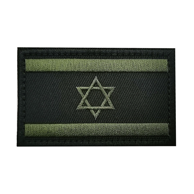 Bandera tailandesa en stock bandera asiática banderas israelíes Bandera de Israel pegatinas de tela brazalete de Velcro parche bordado