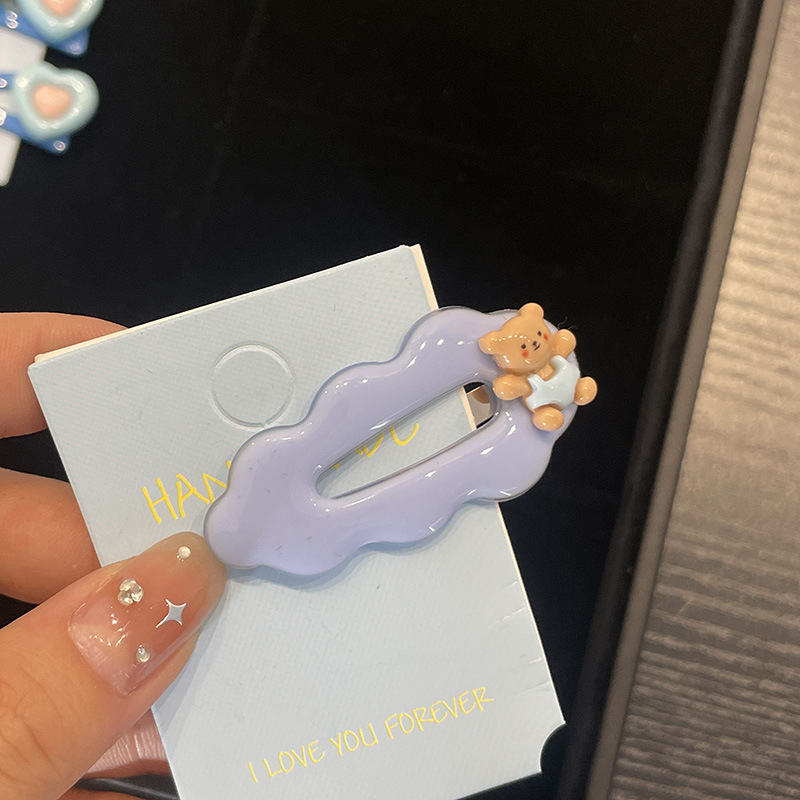 かわいいクラウドヘアピン女性スターサイド前髪クリップ子供カモノハシクリップ小さなグラブクリップヘアピン頭飾り|undefined