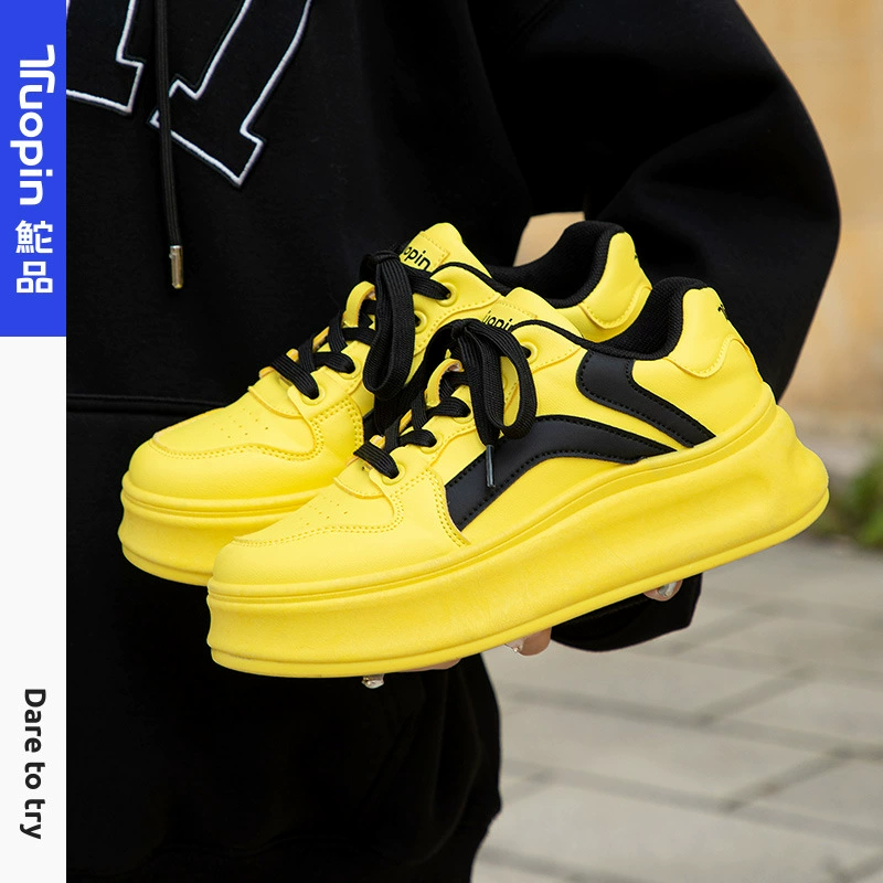 WanPin Pi обувь Four Seasons Новый толстый подошв желтой женской модели оригинальная универсальная дышащая повседневная обувь TP1218-8Y