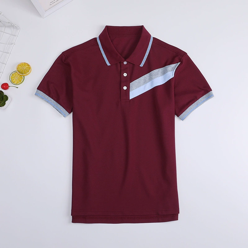 Детская футболка, голубой и белый polo, летняя форма для учащихся, с коротким рукавом