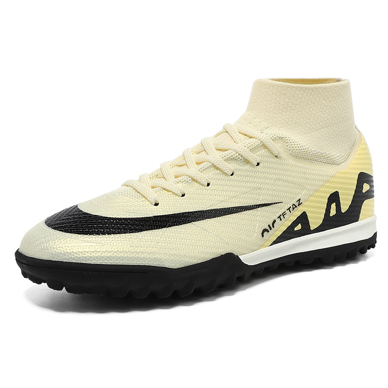 Nuevos zapatos de fútbol de alto nivel transfronterizos hombres y mujeres jóvenes clavos largos zapatos de entrenamiento de clavos rotos fábrica directa generación