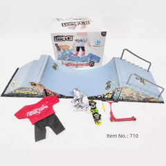 跨境貨源兒童玩具手指滑板滑冰鞋 桌面指尖滑板場景套裝新奇特