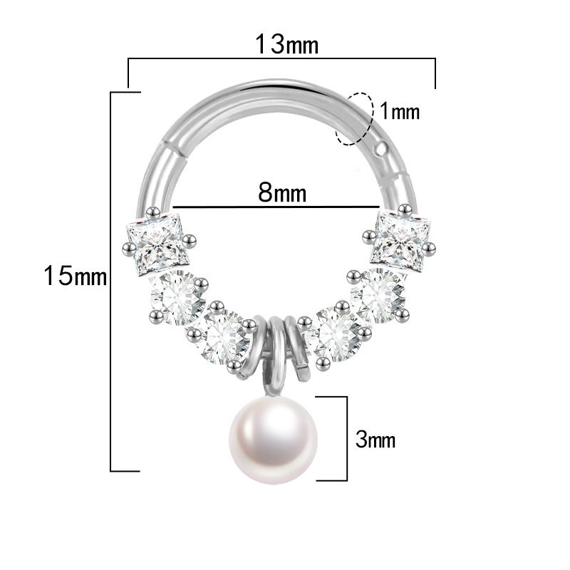 16G labret stud size and finish detail