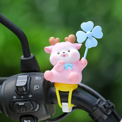 Battery-powered scooter ornament bicycle motorcycle decoration new design one deer peace car decoration windmill amusement park summer car decoration