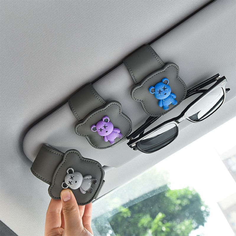 Car-Mounted Glasses Clip, Sunglasses Holder, Sun Visor Storage Box, Multifunctional Clip for Car Driver's Seat