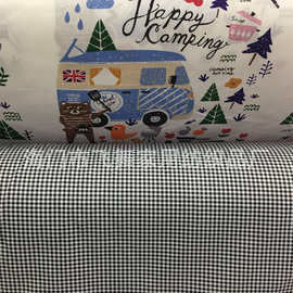 100%纯棉窄幅全棉斜纹印花布料卡通纯棉DIY狐狸布料无荧光剂棉布