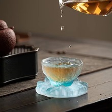 日式冰冻烧主人杯单杯家用琉璃品茗杯小茶杯清酒杯手工玻璃杯批发