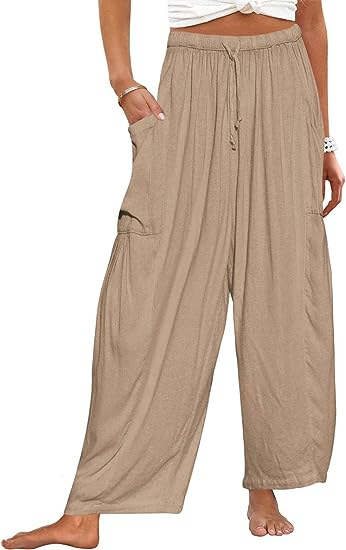 Women's Daily Simple Style Solid Color Full Length Casual Pants Wide Leg Pants display picture 1