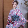 Rose white furisode + girdle of the same color + straps