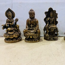 仿古做旧祥、、荷叶观音、柳枝观音摆件铜佛工艺品