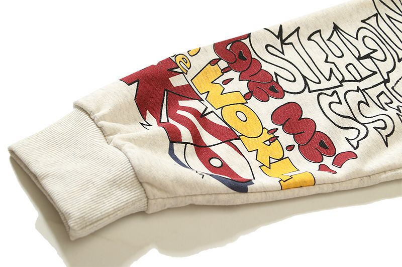 Marque de mode américaine High Street Madonna graffiti peint à la main rétro vieux sweat-shirt à capuche pour hommes et femmes veste ample à capuche_voghion.com