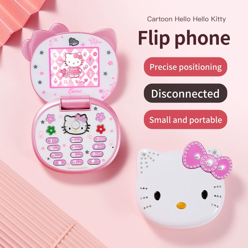 Трансграничные горячие продажи небольшой мобильный телефон K688 Hello Kitty раскладушка мобильный телефон мультфильм милый ребенок мини-телефон Taiml