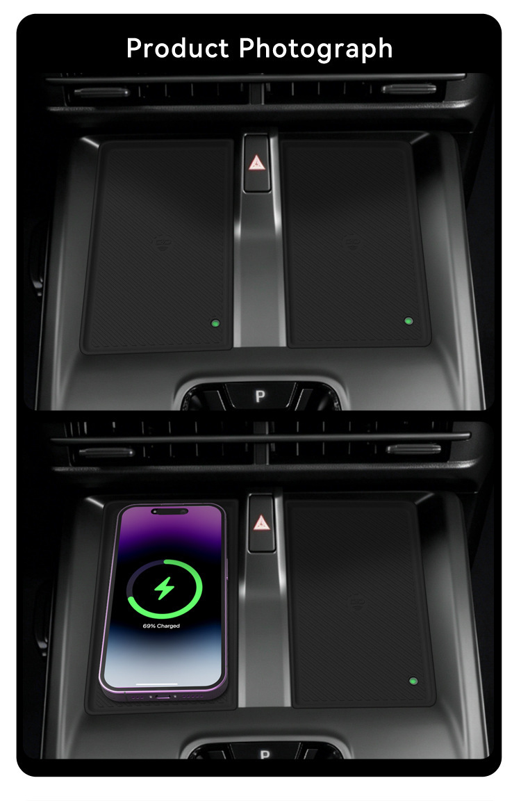 Suitable for 26 Models of Toyota Bz Wireless Charging Silicone Anti-Slip Mat Bz4X Center Console Protection Car Interior Special Accessories Modification