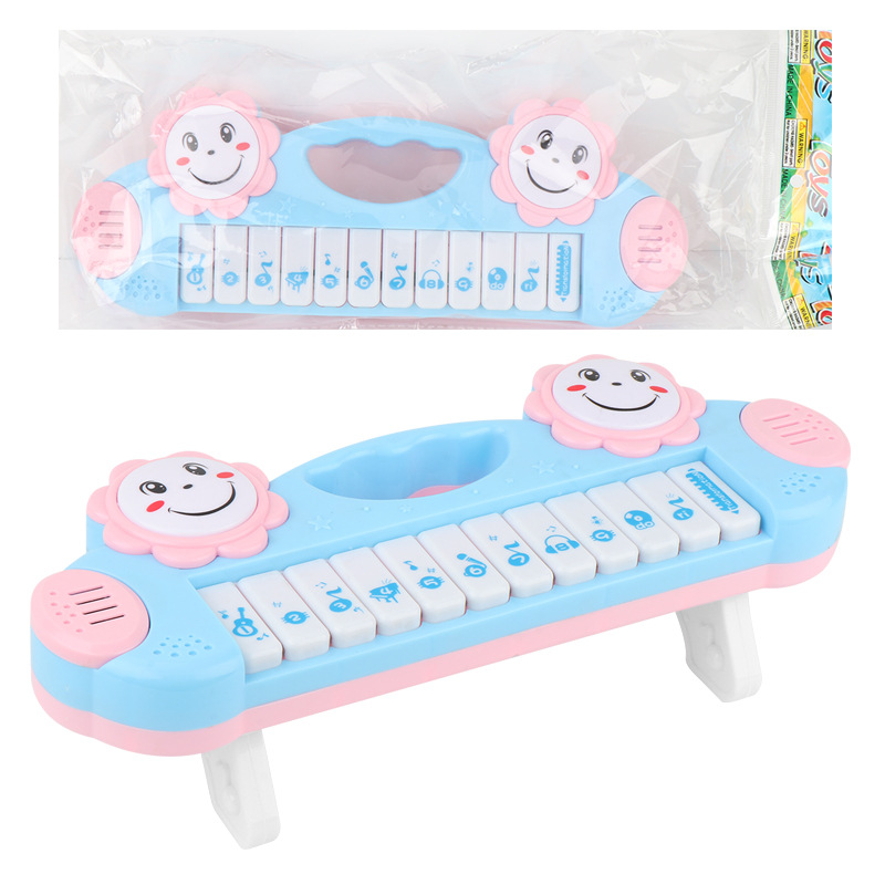 Cross-border new products children's cartoon 12 key electronic organ baby early education enlightenment dual mode music electronic organ toys