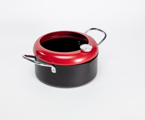 Japanese-style deep fryer household small fryer with thermometer non-stick pan tempura fryer deep soup pot