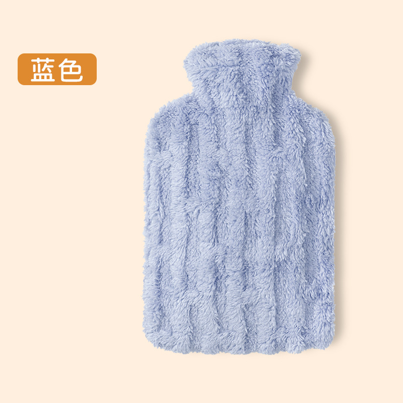 Botella de agua caliente, inyección de agua, juego de tela de felpa, calentador de manos de agua, bolsa de agua caliente de pvc de riego de gran capacidad, estómago caliente al por mayor