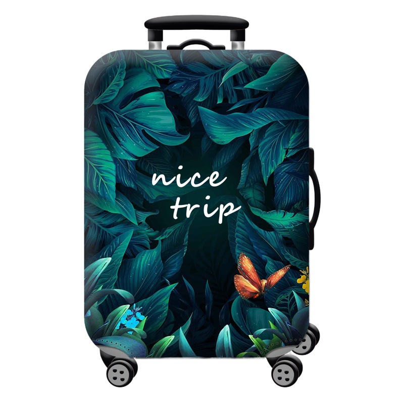 Cubierta de la caja impresa engrosada equipaje cubierta protectora equipaje caso cubierta de polvo trolley caso de cuero caso elástico