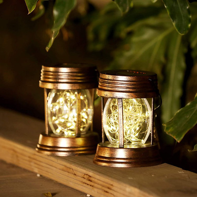 Cross border Selling Retro solar energy Lantern led Portable Lantern Light charge outdoors Camp Tent Umbrella lights