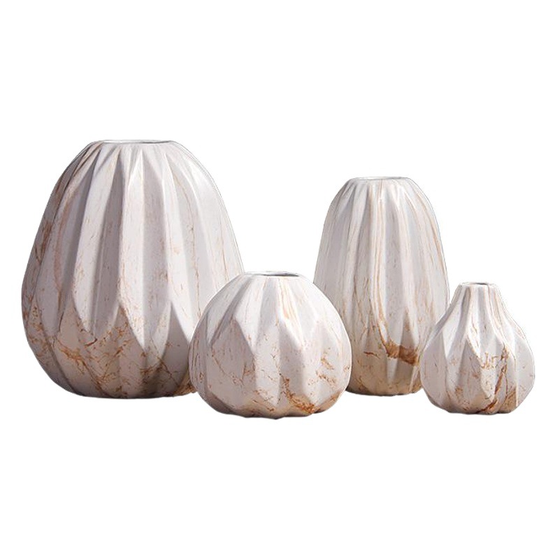 Nórdico marbling florero de cerámica hogar creativo decoración suave sala de estar modelo TV gabinete decoración al por mayor