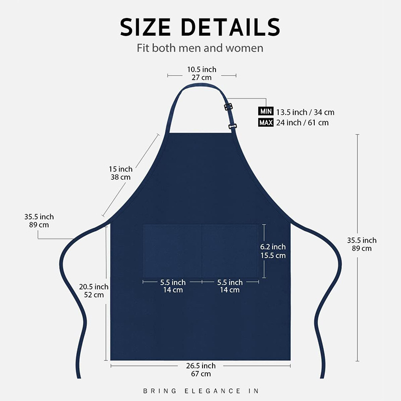 Černá polyesterová zástěra pro kavárny a restaurace s logem_voghion.com