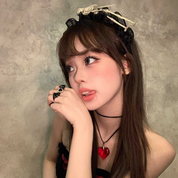 해골 골격 할로윈 머리띠 암흑풍 머리장식 코스프레 로리타 망령 뱀파이어 레이스 머리띠