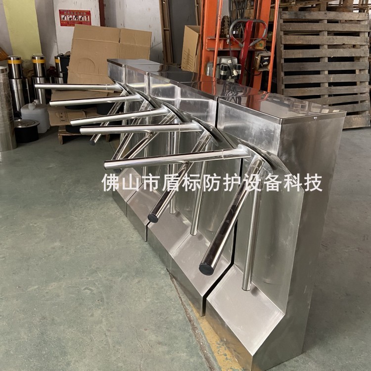 厂家现货超市旋转门  三闸杆单向门禁 手推出入口防尾随三辊闸机