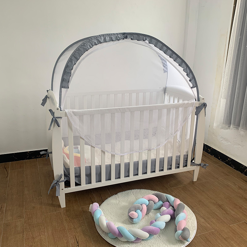 儿童防摔蒙古包Baby Crib Tent Crib Net 弹出式美国婴儿床蚊帐