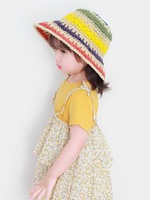 儿童帽子草帽春秋女童韩版遮阳帽渔夫帽女宝宝亲防晒帽太阳帽夏季