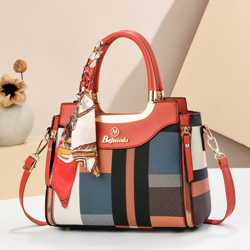 Bolso de mano de gran capacidad de empalme de moda bolso de hombro de color contrastante bolso de mano casual diario versátil bolso de mano