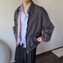 「明星同款」25FW哈灵顿翻领拉链夹克外套 男女款高端P家外套夹克