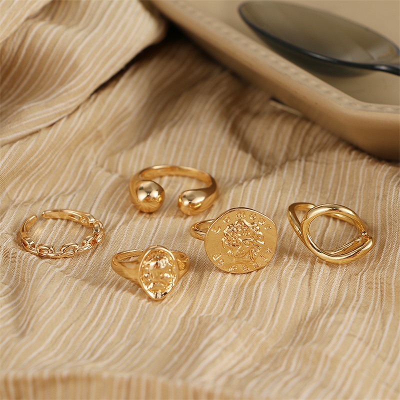 Women's Gender Simple Style Geometric Alloy Plating Women's Open Rings