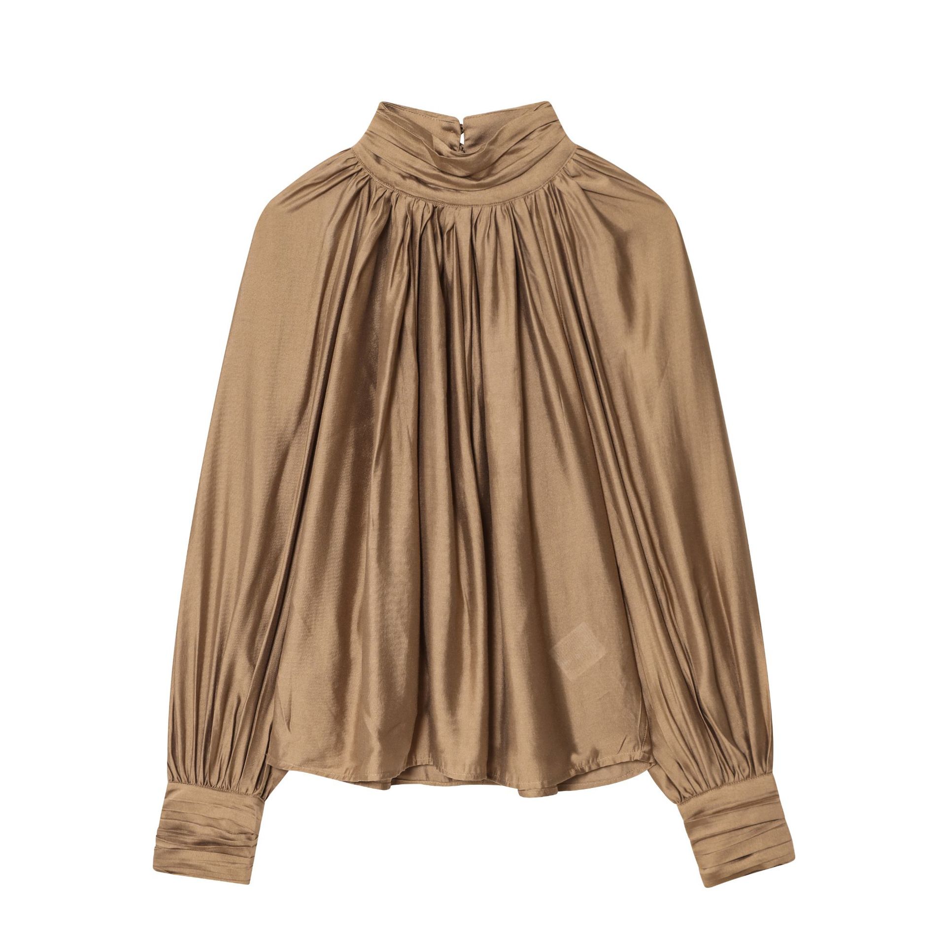 Damen Oversized Bluse Im Bohemian Stil Mit Blumenmuster Und Knöpfen_voghion.com