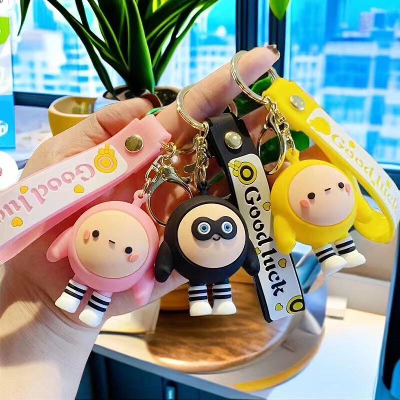 New Zaizai Bear Egg Party Large Keychain Pendant Car Bag Accessories Wholesale Street Stall Night Market Gift