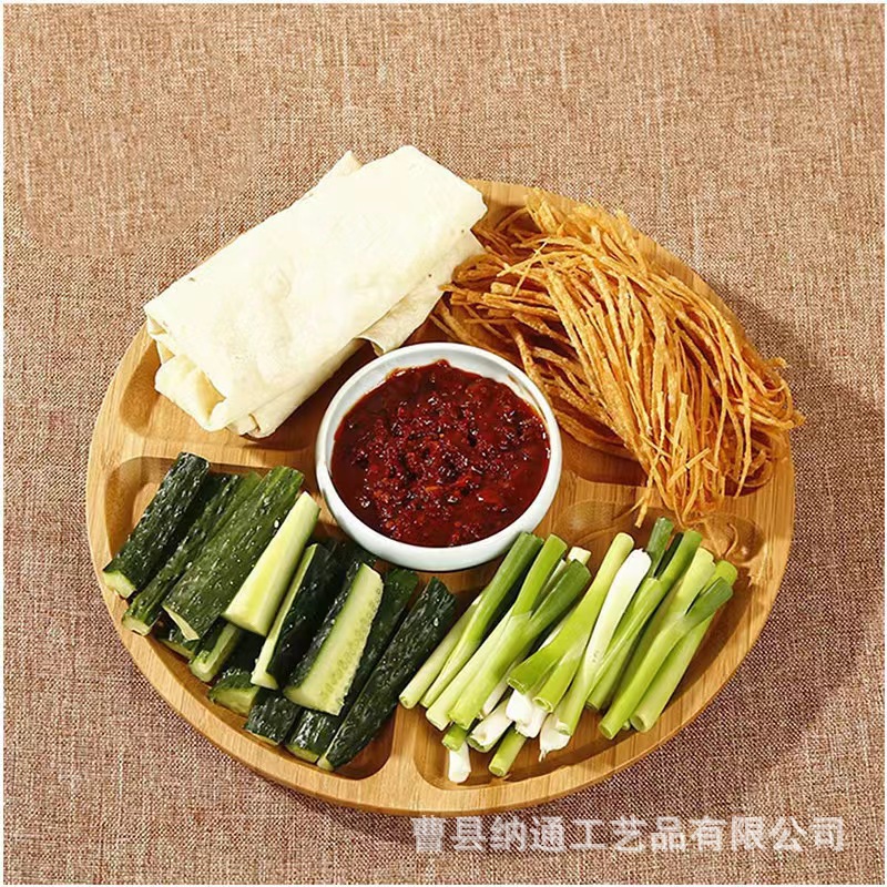 대나무 반찬 접시 간식 구획 트레이 5 칸 과일 트레이 간식 사탕 트레이 파티 장식 플레이트